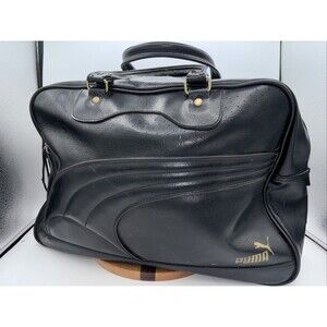 Puma Messenger Bag Black Stripe Vintage Retro Puma Bag